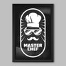 Quadro Cozinha Master Chef - 90x60cm - Moldura Caixa Preto - 1