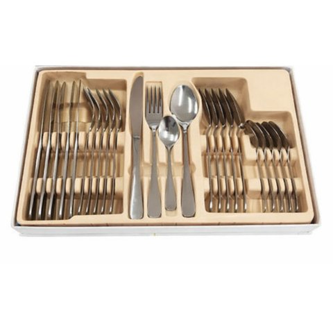 Jogo de Faqueiro 24 Peças Aço Inox Top Chef Completo para 6 Pessoas