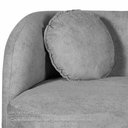 Ver mais imagens de Sofá Orgânico Ilhéus 1,80m Bouclê Cinza com Puff
