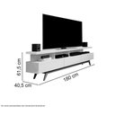 Ver imagem 3 de Rack com Nichos Vivare Wood 1,8 180cm MDP 3 Gavetas Off White Giga