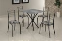 Ver imagem 1 de Conjunto de Mesa Rio/topázio 70x70 Preto