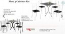 Ver imagem 2 de Conjunto de Mesa Rio/topázio 70x70 Preto