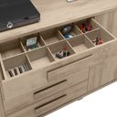 Ver imagem 3 de Cômoda 2 Portas 5 Gavetas Estrela Amadeirado - RV Móveis