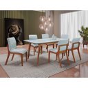 Ver imagem 1 de Sala de Jantar Completa com 6 Cadeiras Madeira Maciça 1,80x0,90 Metros - Petra - Art Salas