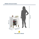 Ver imagem 2 de Fruteira 1 Porta e 1 Gaveta Lorena Kaiki Móveis - Branco