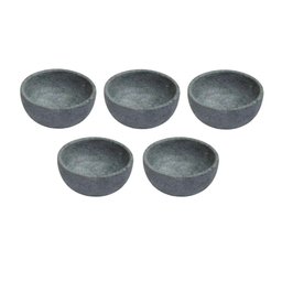 Kit 5 Cumbuca Pedra Sabão Tigela Bowl para Caldo Sopa 220ml - 1