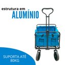 Ver imagem 5 de Carrinho Dobrável Camping Articulado Importway Iwcdcaaz Azul