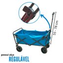 Ver imagem 3 de Carrinho Dobrável Camping Articulado Importway Iwcdcaaz Azul