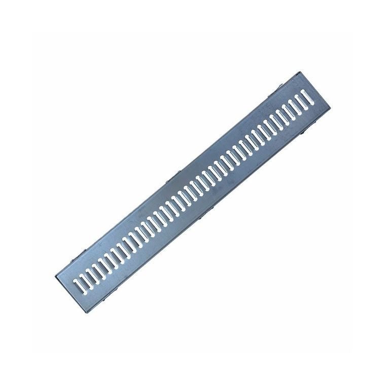 Ralo Grelha Linear com Caixilho em Aço Galvanizado 15x100cm