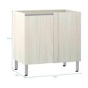 Ver imagem 3 de Balcão Sem Tampo De Canto Reto Luciane 80cm Lis Legno Crema