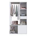 Ver imagem 2 de Guarda Roupas Closet Moderno com Cabideiro e Gaveta Branco Cor:branco