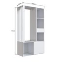 Ver imagem 5 de Guarda Roupas Closet Moderno com Cabideiro e Gaveta Branco Cor:branco