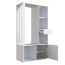 Ver imagem 4 de Guarda Roupas Closet Moderno com Cabideiro e Gaveta Branco Cor:branco