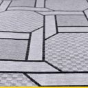 Ver imagem 4 de Tapete para Sala Retangular Corrente Geométrico 250x200 Cm Antiderrapante Jacquard Cinza - Clicklar