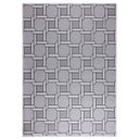 Ver imagem 2 de Tapete para Sala Retangular Corrente Geométrico 250x200 Cm Antiderrapante Jacquard Cinza - Clicklar