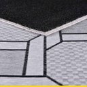 Ver imagem 3 de Tapete para Sala Retangular Corrente Geométrico 250x200 Cm Antiderrapante Jacquard Cinza - Clicklar