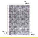 Ver imagem 5 de Tapete para Sala Retangular Corrente Geométrico 250x200 Cm Antiderrapante Jacquard Cinza - Clicklar