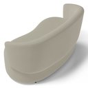 Ver imagem 3 de Poltrona Namoradeira Aisha 02 Lugares Orgânica Suede Bege - Desk Design