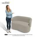 Ver imagem 7 de Poltrona Namoradeira Aisha 02 Lugares Orgânica Suede Bege - Desk Design