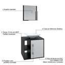 Ver imagem 4 de Conjunto Balcão C-cuba L38 e Espelheira Soft 500 Preto Ônix Preto Ônix C-branco Chess