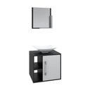 Ver imagem 2 de Conjunto Balcão C-cuba L38 e Espelheira Soft 500 Preto Ônix Preto Ônix C-branco Chess