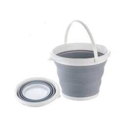Balde Plástico Dobrável Retrátil Silicone Borracha 10 Litros - 1