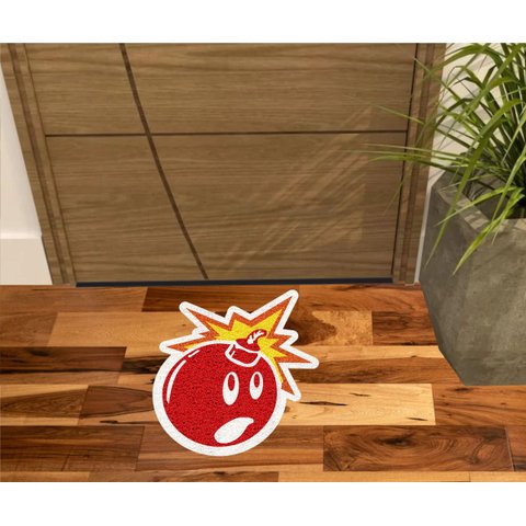 Tapete Bomba Grande 60x60cm Vermelho.