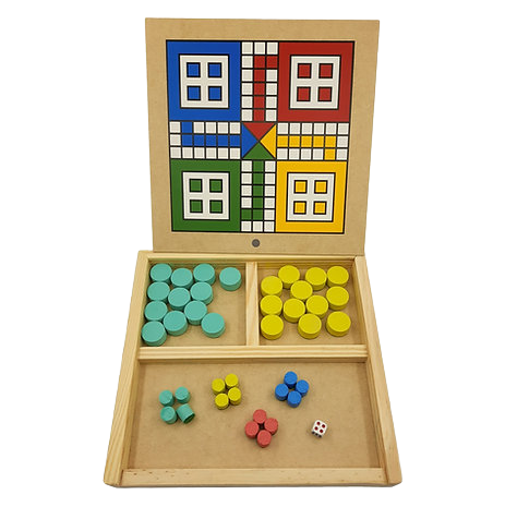 Jogo Damas E Ludo De Madeira - Brincadeira De Criança em Promoção