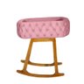 Mini Berço Moises de Balanço Portátil para Bebê Rosa - 4