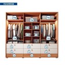 Ver mais imagens de Guarda Roupa Casal 6 Portas 9 Gavetas com LED MDF Evolution Freijó