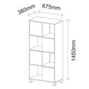 Ver imagem 5 de Estante Home 4 Portas 4 Nichos Mobile Wally Branco - Artany