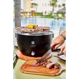 Churrasqueira De Mesa A Carvão Churrasco Table Grill Preta - 4