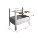 Ver imagem 2 de Churrasqueira Desmontável Aço Galvanizado Com 4 Espetos 50X38X50 Cm Qualinox