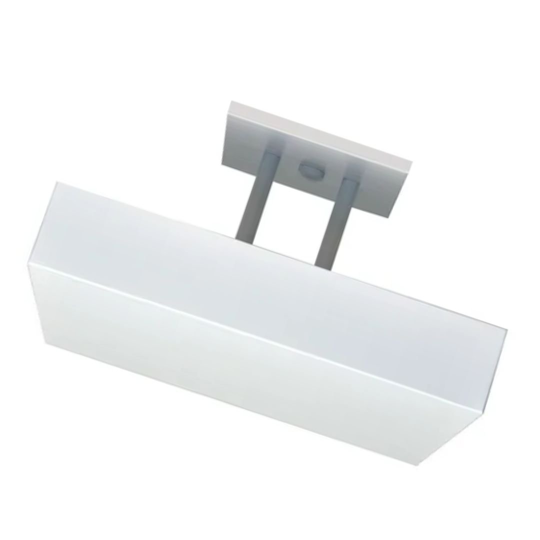 Plafon Sobrepor Luz Indireta Branco 50x50 para Garagem