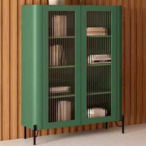 Cristaleira Mdf Vidro Canelado L98,5 X A134cm
