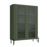 Cristaleira Mdf Vidro Canelado L98,5 X A134cm - 2