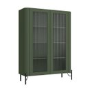 Ver imagem 3 de Cristaleira Mdf Vidro Canelado L98,5 X A134cm