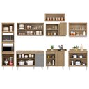 Ver imagem 5 de Armário de Cozinha Modulada de Canto 8 Peças Cp01 Balcão Castanho/cinza - Lumil