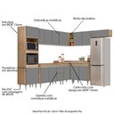 Ver imagem 3 de Armário de Cozinha Modulada de Canto 8 Peças Cp01 Balcão Castanho/cinza - Lumil