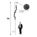 Ver imagem 2 de Lustre Pendente para Sala Pé Direito Duplo Sp-focus Preto