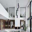 Ver imagem 3 de Lustre Pendente para Sala Pé Direito Duplo Sp-focus Preto