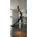 Ver imagem 3 de Lustre Pendente para Sala Pé Direito Duplo Sp-focus Preto