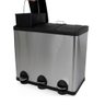 Lixeira Seletiva Tripla Inox Office Healer Senior 3 divisórias de 15L - 3