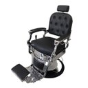 Ver imagem 1 de Cadeira Barbeiro Cabelereiro Luxo Premium Reclinável Poltrona Salão Preta Importway Iwcbrbr-003 Iwcb