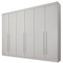 Ver imagem 1 de Guarda Roupa Casal 6 Portas 4 Gavetas - Uberaba-Neve - Star Móveis