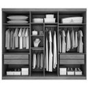 Ver imagem 2 de Guarda Roupa Casal 6 Portas 4 Gavetas - Uberaba-Neve - Star Móveis