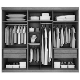 Guarda Roupa Casal 6 Portas 4 Gavetas - Uberaba-Neve - Star Móveis - 2