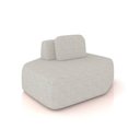 Ver imagem 3 de Sofá 4 Lugares Orgânico com Chaise e 3 Módulos Berlim bouclê Cz K01 - D'Rossi Cinza Claro-off