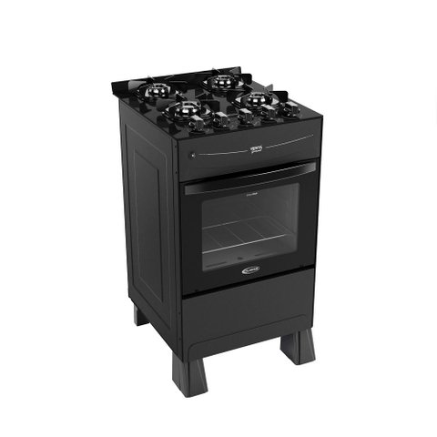 Fogão a Gás Verita Gourmet 4 Bocas Mesa de Vidro Forno 52 Litros Clarice