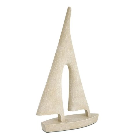 Escultura Decorativa Barco em Poliresina 38cm 17311 Mart